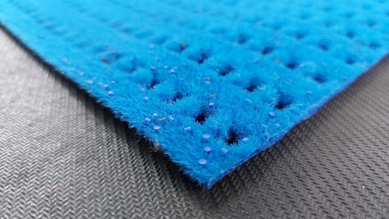 Ворсовое покрытие для влажных помещений Safe and Soft синий 120х180см